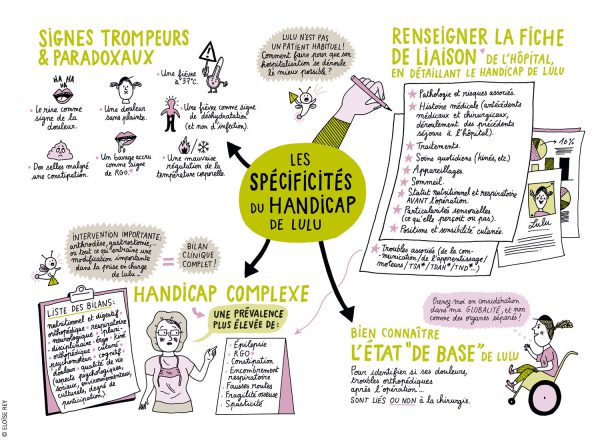 Carte mentale sur les spécificités du handicap de Lulu.